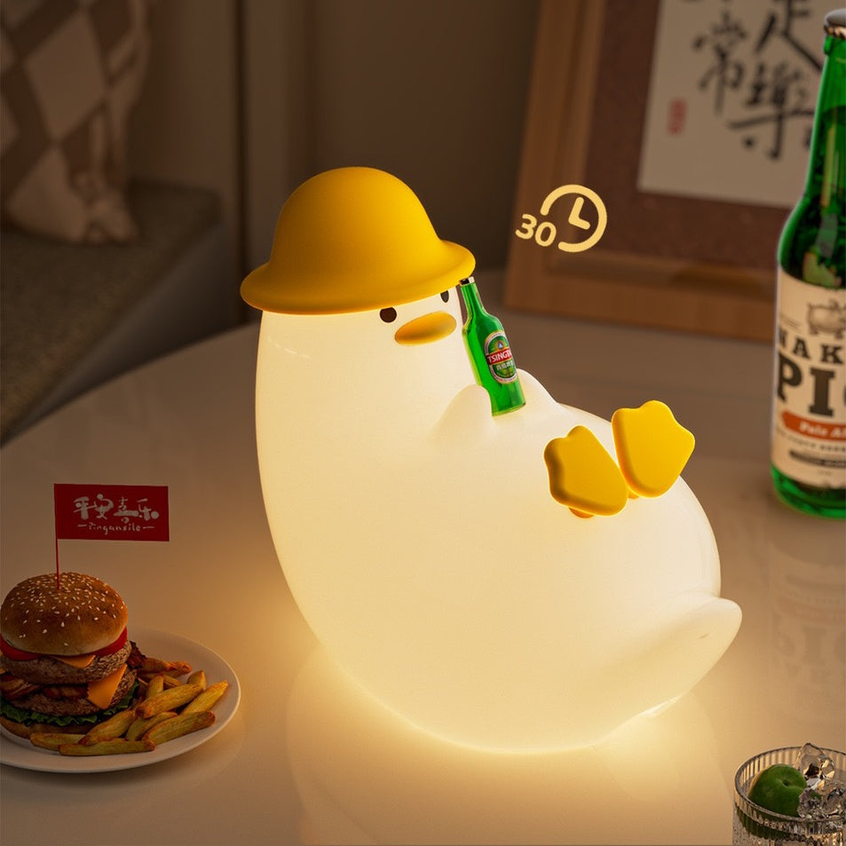 << READY STOCK >> Drunk Duck Silicone LED Night Lamp