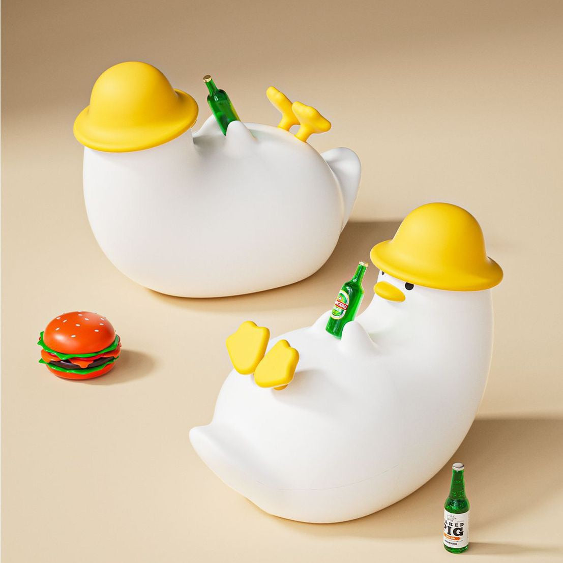 << READY STOCK >> Drunk Duck Silicone LED Night Lamp