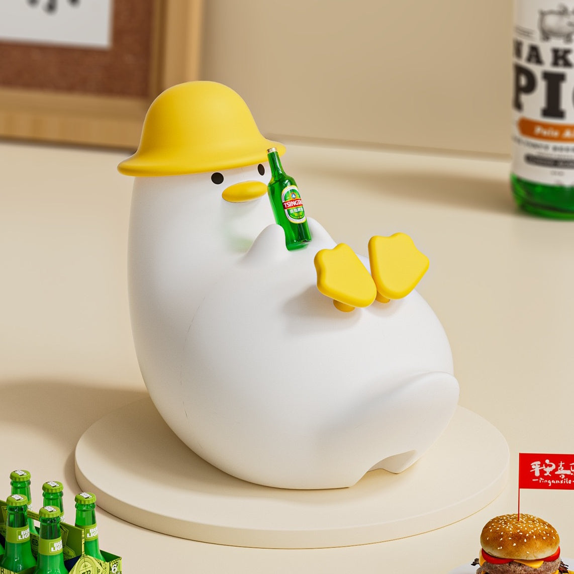 << READY STOCK >> Drunk Duck Silicone LED Night Lamp